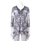 Women's World Unity Print Sublimation Tunic, Size: Small, Grey (charcoal)