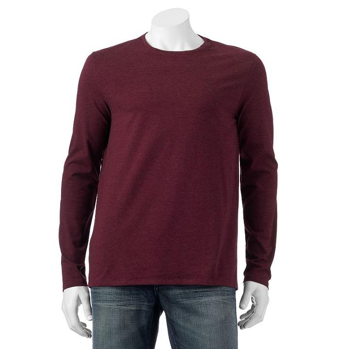 Men's Apt. 9&reg; Modern-fit Core Solid Tee, Size: Xl, Dark Red