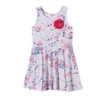 Girls 4-6x Design 365 Flower Print Pullover Dress, Girl's, Size: 6x, Blue Other