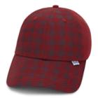 Women's Keds Plaid Brushed Cotton Baseball Cap, Red Overfl