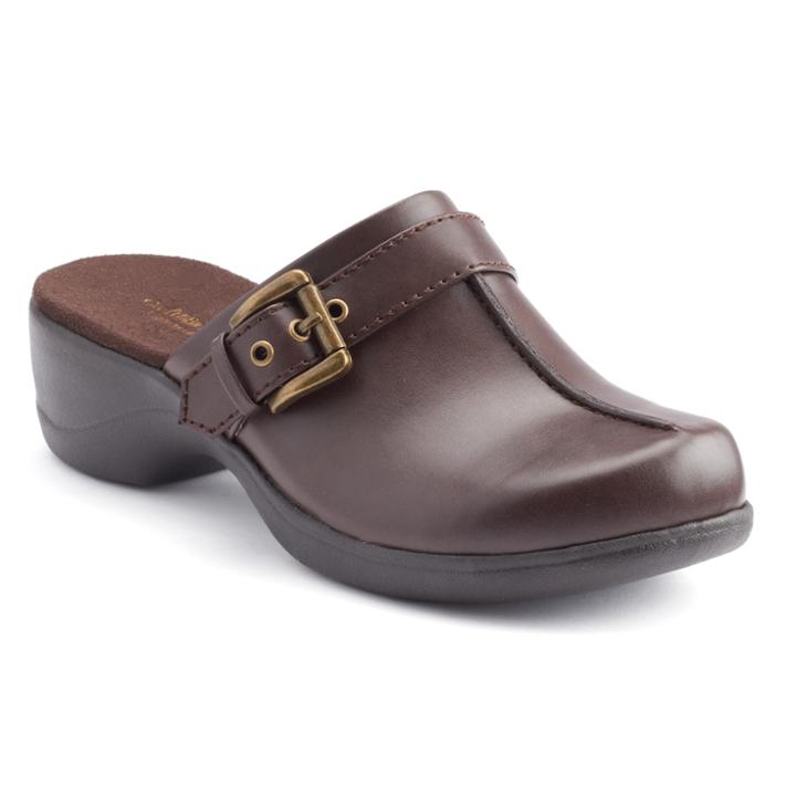 Croft & Barrow&reg; Women's Lightweight Clogs, Size: 6 Wide, Dark Brown