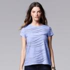 Women's Simply Vera Vera Wang Windy Jacquard Tee, Size: Small, Med Purple