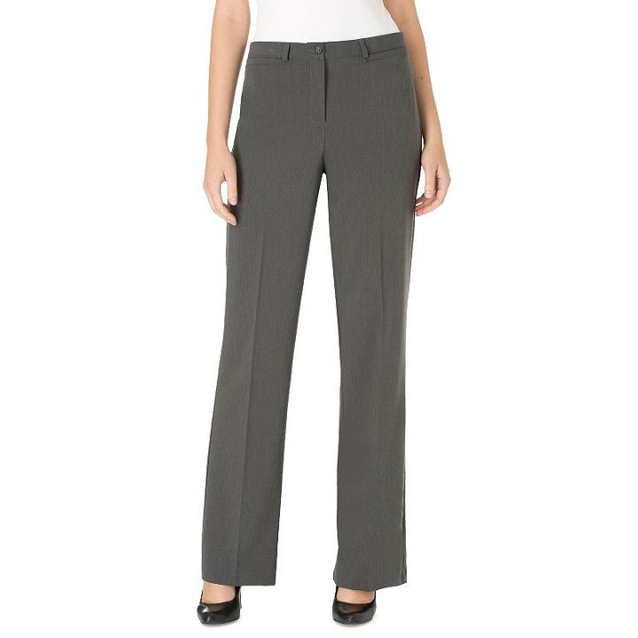 Women's Haggar&reg; Original Fit Comfort Waist Straight-leg Pants, Size: 12, Grey Other