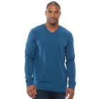 Big & Tall Sonoma Goods For Life&trade; Flexwear Slim-fit Stretch V-neck Tee, Men's, Size: L Tall, Dark Blue