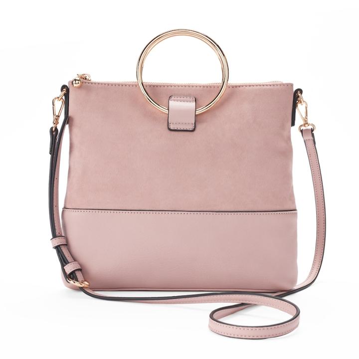 Lc Lauren Conrad Daisy Ring Crossbody Bag, Women's, Light Pink