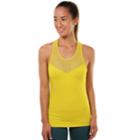 Women's Soybu Soiree Mesh Illusion Tank, Size: Medium, Med Yellow