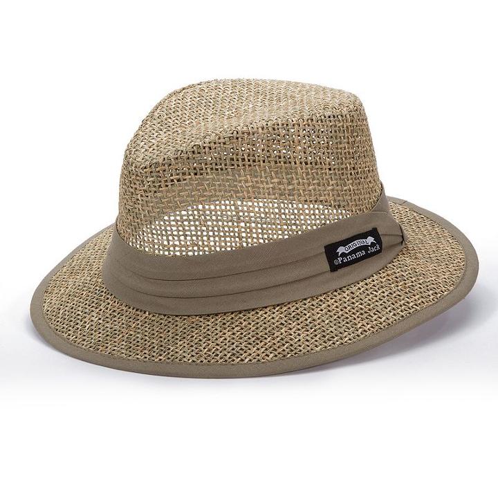 Dpc Panama Jack Matte Seagrass Safari Hat - Men, Size: Large, Lt Brown