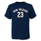 Boys 8-20 New Orleans Pelicans Anthony Davis Player Name & Number Replica Tee, Size: Xl 18-20, Blue (navy)