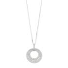 Forever Classic 14k White Gold 9/10 Carat T.w. Lab-created Moissanite Triple Circle Pendant, Women's, Size: 18