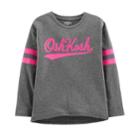 Girls 4-12 Oshkosh B'gosh&reg; Glitter Logo Graphic Tee, Size: 6-6x, Light Grey