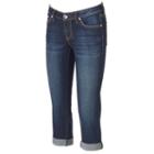 Women's Apt. 9&reg; Embellished Capri Jeans, Size: 10, Dark Blue
