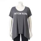 Plus Size Wild Majesty Strappy-back Graphic Tee, Women's, Size: 0x, Dark Grey