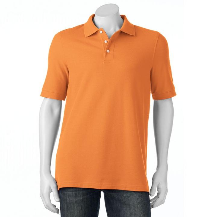 Men's Croft & Barrow&reg; True Comfort Classic-fit Pique Performance Polo, Size: Medium, Med Orange
