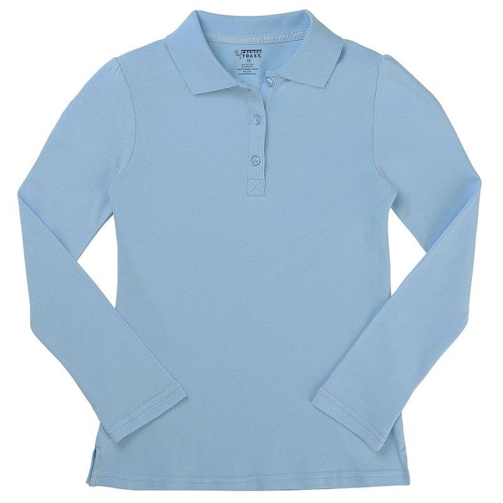 Plus Size Girls 7-20 French Toast School Uniform Pique Polo Shirt, Girl's, Size: 14-16 Plus, Blue