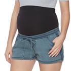 Maternity A:glow Belly Panel Soft Shorts, Women's, Size: Xs-mat, Blue