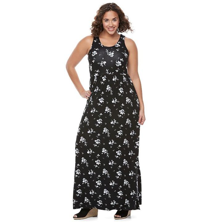 Juniors' Plus Size So&reg; Crossback Maxi Dress, Girl's, Size: 3xl, Oxford