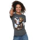 Marvel Guardians Of The Galaxy Juniors' Groot Cassette Tape Tee, Teens, Size: Large, Oxford