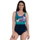 Women's Dolfin Colorblock Moderate Scoopback One-piece Swimsuit, Size: 14, Mambo