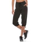Petite Tek Gear&reg; Zipper Pocket Capris, Women's, Size: L Petite, Black