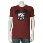 Men's Disney Mickey Mouse Best Dad Ever Tee, Size: Medium, Med Grey