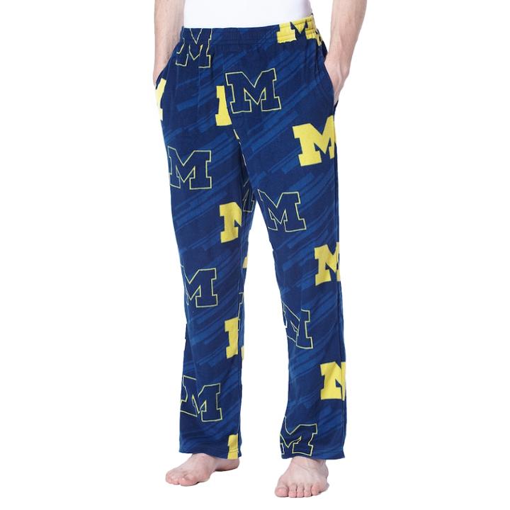 Men's Concepts Sport Michigan Wolverines Grandstand Fleece Pants, Size: Large, Blue (navy)