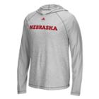 Men's Adidas Nebraska Cornhuskers Mark My Words Hooded Tee, Size: Medium, Light Grey
