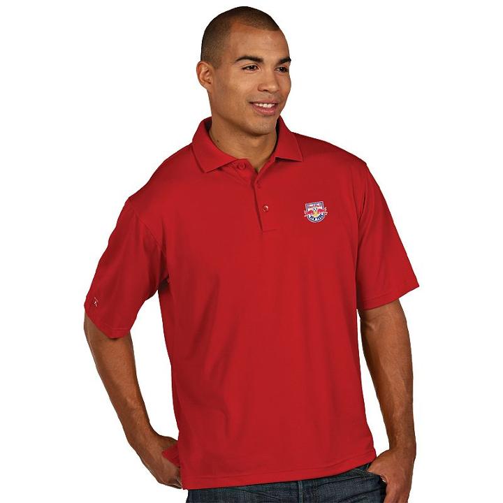Men's Antigua New York Red Bulls Xtra-lite Desert-dry Pique Performance Polo, Size: Xxl, Dark Red