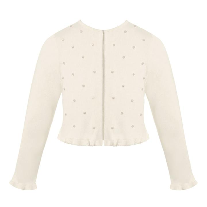 Girls 7-16 American Princess Cropped Ruffle Shrug, Size: Large, White Oth