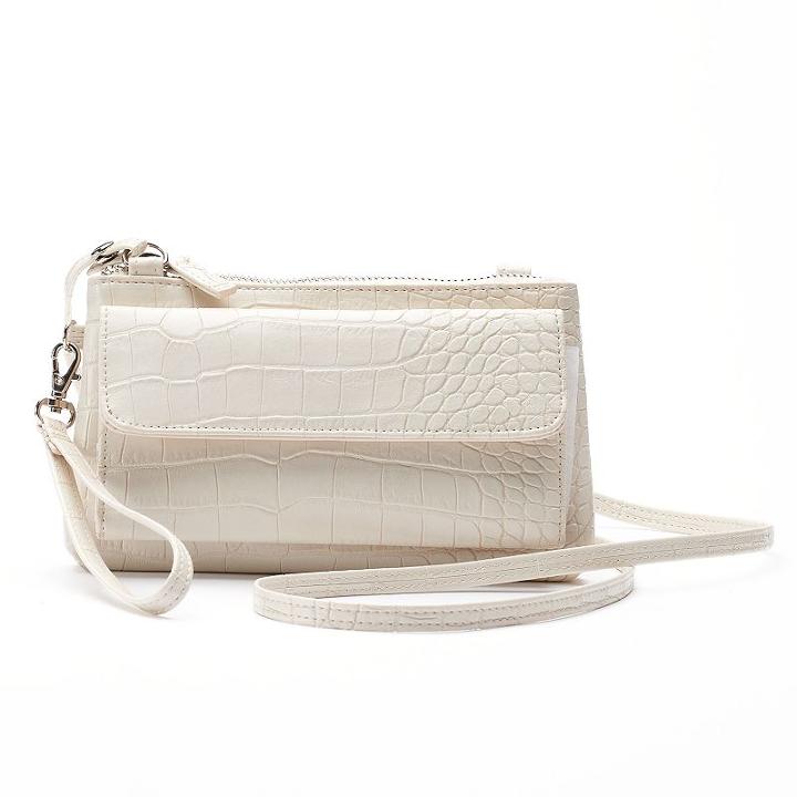 Croft & Barrow&reg; Chelsea Safe Keeper Rfid-blocking Crossbody Bag, Women's, Natural