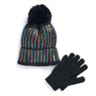 Girls 4-16 So&reg; Sequin Hat & Gloves Set, Size: M-l, Oxford