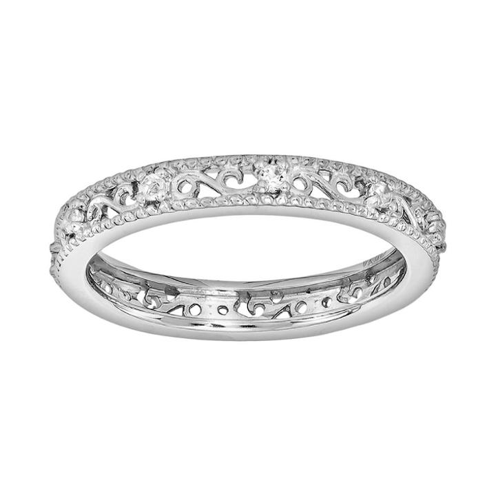 Stacks And Stones Sterling Silver Topaz Stack Ring, Women's, Size: 6
