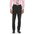 Men's Savile Row Modern-fit Black Flat-front Suit Pants, Size: 40x32