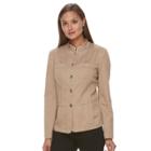 Women's Croft & Barrow&reg; Utility Jacket, Size: Large, Med Beige