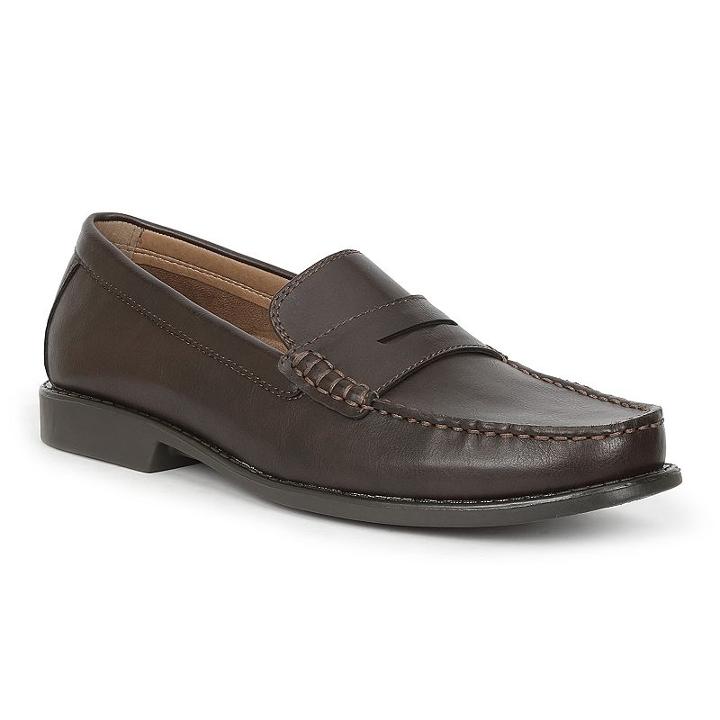 Izod Edmund Men's Penny Loafers, Size: Medium (7), Dark Brown