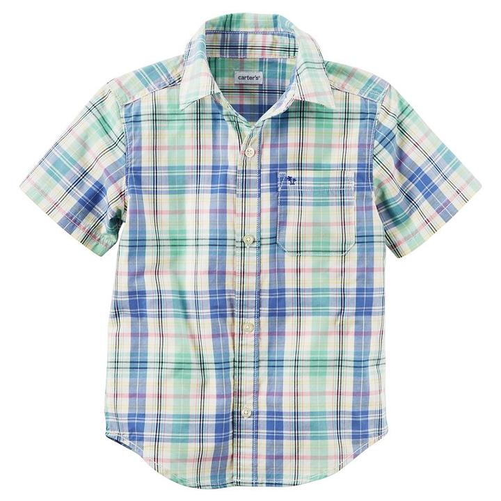 Boys 4-8 Carter's Plaid Button-down Shirt, Boy's, Size: 8, Ovrfl Oth