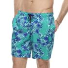 Men's Marc Anthony Slim-fit Stretch Swim Trunks, Size: 32, Turquoise/blue (turq/aqua)