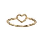 Lc Lauren Conrad Textured Heart Midi Ring, Women's, Gold