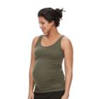 Maternity A:glow Ruched Tank, Women's, Size: Xl-mat, Green