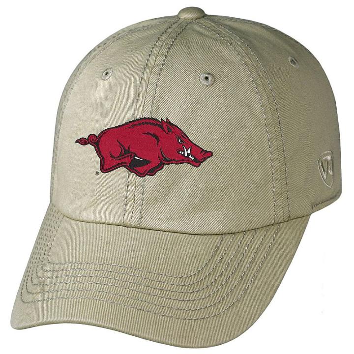 Adult Top Of The World Arkansas Razorbacks Crew Adjustable Cap, Men's, Beig/green (beig/khaki)