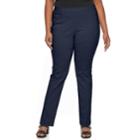 Plus Size Napa Valley Slimming Solution Straight-leg Dress Pants, Women's, Size: 22 W, Dark Blue