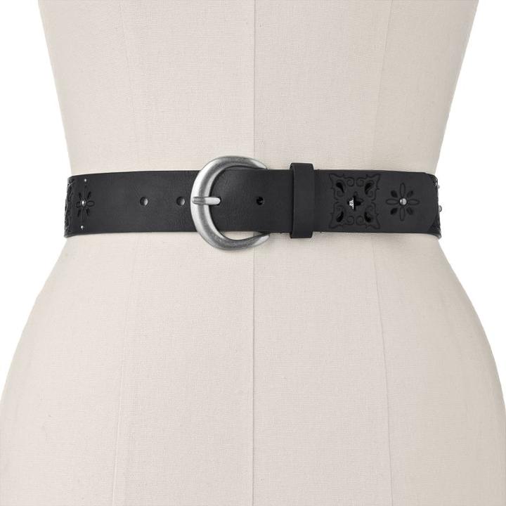 Relic Paisley Studded Perforated Belt - Extended Size, Women's, Size: 1xl, Black