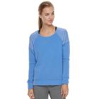 Women's Tek Gear&reg; Raglan French Terry Top, Size: Large, Med Blue