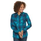 Petite Croft & Barrow&reg; Extra Soft Classic Button-down Shirt, Women's, Size: M Petite, Med Blue