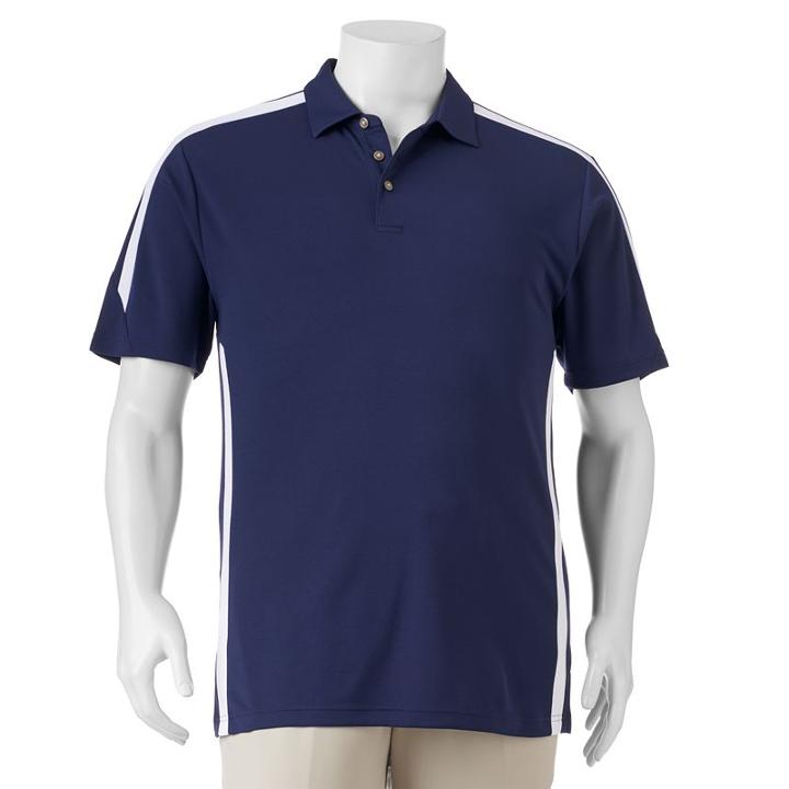 Big & Tall Grand Slam Classic-fit Airflow Colorblock Performance Golf Polo, Men's, Size: 3xb, Med Blue