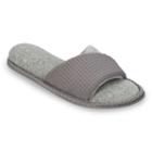 Dearfoams Women's Waffle Textured Twist Slide Slippers, Size: Small, Med Grey
