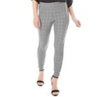 Juniors' Iz Byer Mid-rise Striped Plaid Leggings, Teens, Size: Small, Gray