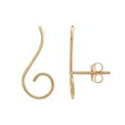 14k Gold Swirl Ear Climber Earrings, Women's, Yellow