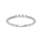Simply Vera Vera Wang 14k Gold 1/10 Carat T.w. Diamond 3-stone Twist Anniversary Ring, Women's, Size: 7, White