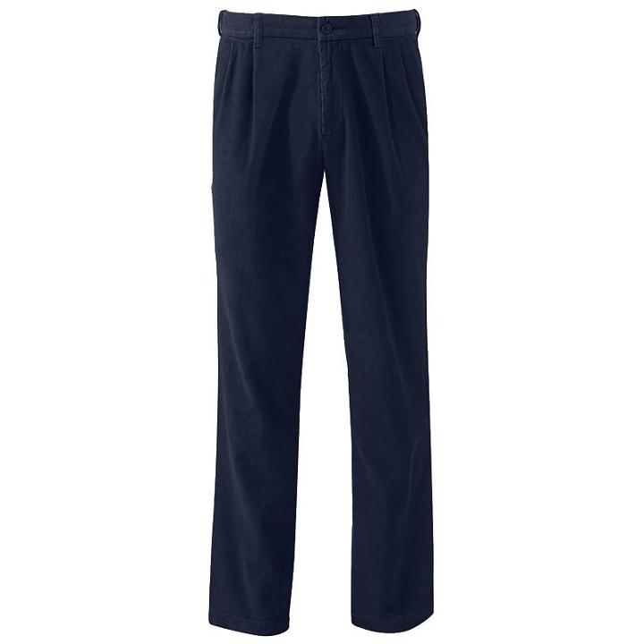 Men's Croft & Barrow&reg; Classic-fit Pleated Corduroy Pants, Size: 30x32, Blue