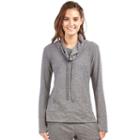 Women's Balance Collection Carmel Cozy Cowlneck Sweatshirt, Size: Large, Med Grey